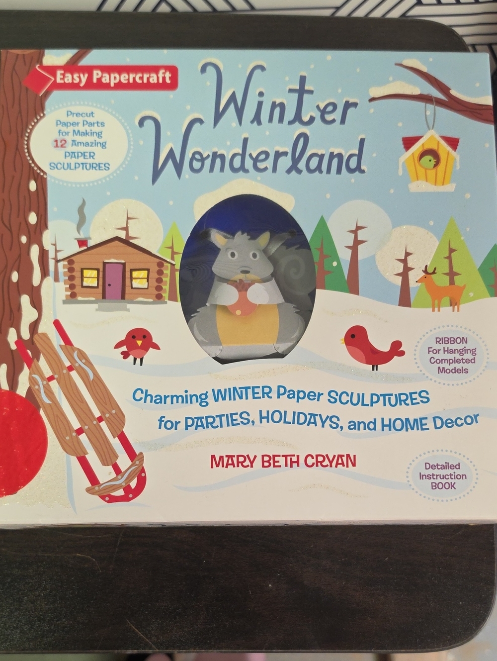 Winter Wonderland Paper Sculptures Kit by Mary Beth Cryan - Blue/Red